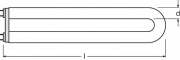Świetlówka U-kształtna T8, 2G13 base