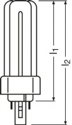 Świetlówka kompaktowa OSRAM DULUX T PLUS GX24D