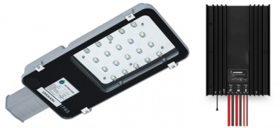 Lampa uliczna LED 20W IP65 DC + regulator solarny MPPT