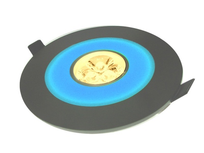 Downlight Aries Blue 3*1w Biały Ciepły,srebrny -