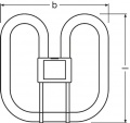 Świetlówka Cfl Square 28 W/835 GR10Q