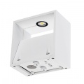 LOGS wall lamp, square, white, 6W LED, warm white