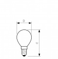 Żarówka Appliance 40W E14 240V P45 cl ov 1BL