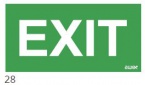 100x300 Piktogram 28 Exit Logo Awex (iso7010)
