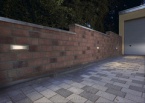 Brick Mesh Led Stal Nierdz. 316 ścienna 4w Led Ciepła Biała Ip54