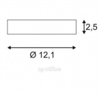 Rozeta do 1-f Adapter, Czarna