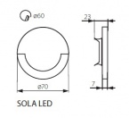 Oprawa dekoracyjna LED SOLA LED WW