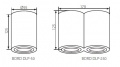 Sufitowa oprawa punktowa Bord Dlp-50-b