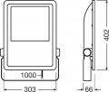 Floodlight Led 150w/4000k Ip65 Black Asym