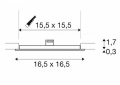 Senser Led Panel do Wbudowania, Kwadrat, Biały 820lm 3000K