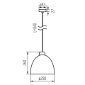 Lampa wisząca OGIVA D35 GR